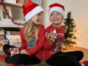 Dětská vánoční sametová čepice Santa Claus