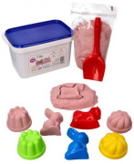 Kinetický písek - pudrový - 2 kg + mix formiček