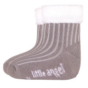 Ponožky froté Outlast® Tm. šedá/bílá - Vel. 10-14 (7-9 cm)