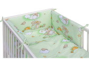 Dětská postýlka s kompletní výbavou 120 x 60 cm, mráček zelená Scarlett