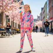 Mikina na zip Disko koule - růžová ESITO 