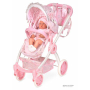 Skládací kočárek pro panenky 3 v 1 s batůžkem DeCuevas - Magic Maria