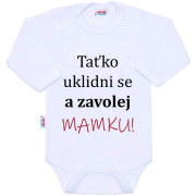 Body s potiskem New Baby a zavolej MAMKU! - dárkové balení 