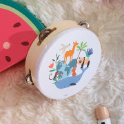 Dřevěná tamburína Zvířata světa Sarah Betz Vilac