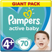 Plenky Active Baby 4+ MAXI+ 10-15kg 70ks Pampers