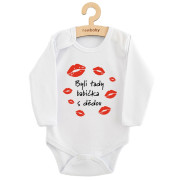 Dětské body s potiskem New Baby Byli tady babička s dědou