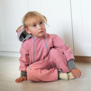 Rostoucí softshellová kombinéza s fleecem Shell pink Esito