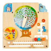 Dřevěná naučná hrací deska - kalendář přírody Lucy & Leo