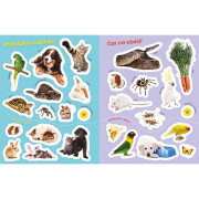 Poznávací samolepková knížka Mazlíčci