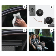 Sluneční clona roleta, 2 ks, černá Sipo