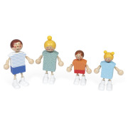 Dřevěný domeček pro panenky s rodinou a nábytkem Janod