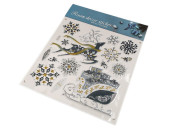 Vánoční samolepky plastické 3D na okna a dveře