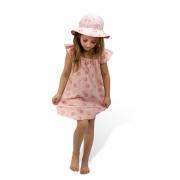 Dívčí klobouk mušelín Flower - růžová Esito