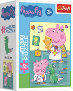 Minipuzzle Prasátko Peppa/Peppa Pig 4 druhy, 20 dílků