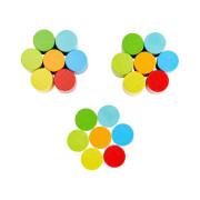 Dřevěná hračka na vkládání s předlohami Barevné válečky Haba