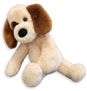 Pes plyšový strakatý 41 cm