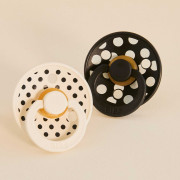 Anatomický dudlík z prírodního kaučuku Colour Polka 2 ks 6 - 18 měsíců Bibs
