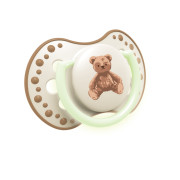 Dudlík svítící silikonový dynamický 2 ks Teddy Love 18 m+ Lovi