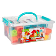 Kostky stavebnice 48 ks plastové v plastovém kufříku 26 x 12 x 19 cm