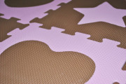 Koberec pěnový, růžový 9 ks, 32 x 32 cm