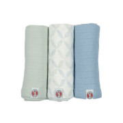 Swaddler Solid Matcha 3balení 70 x 70 cm Lodger
