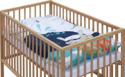 Dětská postýlka přírodní s kompletní výbavou 120 x 60 cm Panu Scarlett
