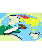 Puzzle - mapa světa - bez rámečku