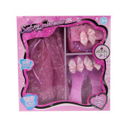 Růžový set pro princeznu - sukýnka, pantoflíčky, kabelka