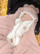 Oteplený fusák, deka s kapucí do autosedačky Beránek Baby Nellys