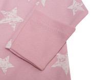 Kojenecký overal dlouhý rukáv/nohavice s rukavičkami Hvězdy MKcool Starorůžový