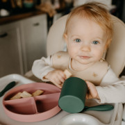 Talířek silikonový dělící kulatý Take&Match 6 m+ Petite & Mars