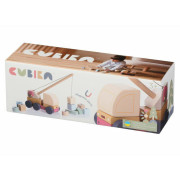 Autojeřáb s magnetem - dřevěná skládačka 14 dílů Cubika