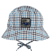 Chlapecký letní vázací klobouk káro s nášivkou RDX 