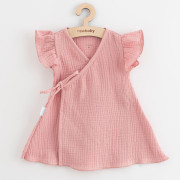 Letní kojenecké mušelínové šaty New Baby Soft dress růžová 
