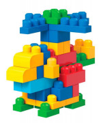 Mega Bloks velký pytel kostek - modrý (80 ks)
