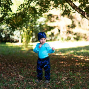 Dětské tepláky s vysokým pasem Blesk - černá Esito