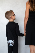 Dětský rostoucí overal Panda All Black černá Moniel 
