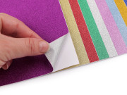 Samolepicí třpytivá fólie 10x15 cm