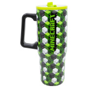 Termohrnek s brčkem a uchem 920 ml Minecraft Iconicmono