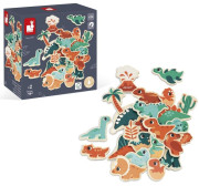 Dřevěné magnetky Dinosauři Dino 24 ks Janod