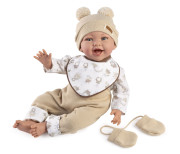 Realistická panenka miminko s měkkým látkovým tělem Oliver 845 - 42 cm Guca