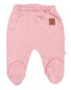 Pletená sada pro miminko s jemným proužkem 3dílná lux růžová - bílá Baby Nellys