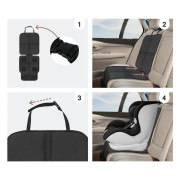 Ochrana na sedadlo vozidla s protiskluzovým silikonem, černá Sipo