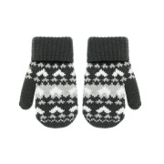 Zimní žakárové rukavice palcové 9 - 11 let