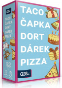 Taco, čapka, dort, dárek, pizza