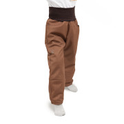 Dětské softshellové oteplovačky na zimu Lamb hnědá Esito