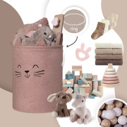 Koš na hračky Premium Bouclé se šňůrkou 43 l Sipo