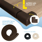 Ochranná páska pěnová pro ochranu hran a rohů nábytku 2 m Sipo