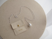 Těhotenský šperk bola Moon stříbrná s broušeným povrchem + řetízek Moniel