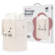 Koš na hračky Premium Bouclé se šňůrkou 43 l Sipo